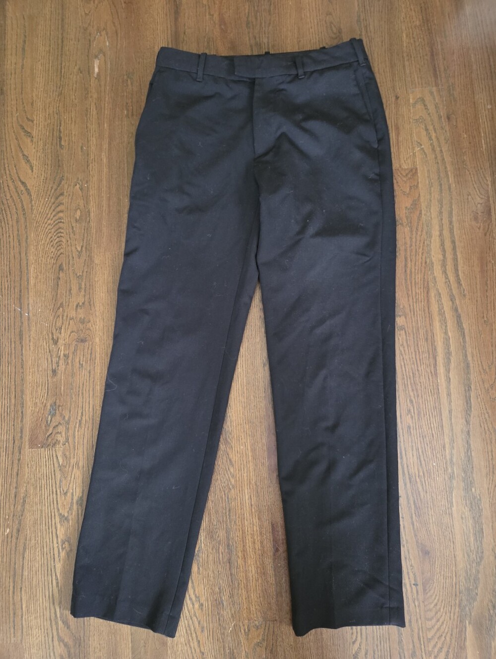 Van Heusen Mens Black Straight 28x30  Dress Pants
